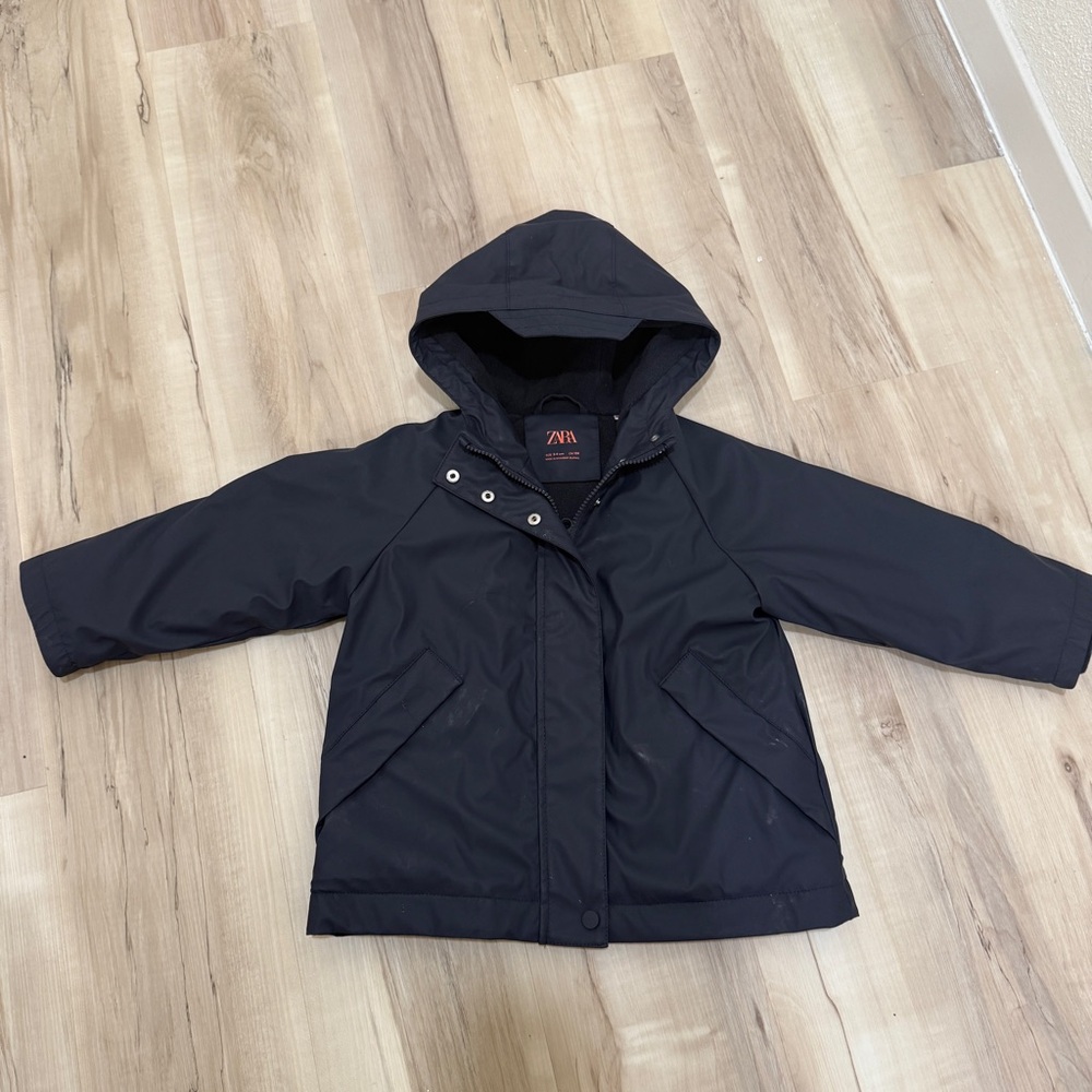 Zara Kids Blue Hooded Jacket Size 3-4 years